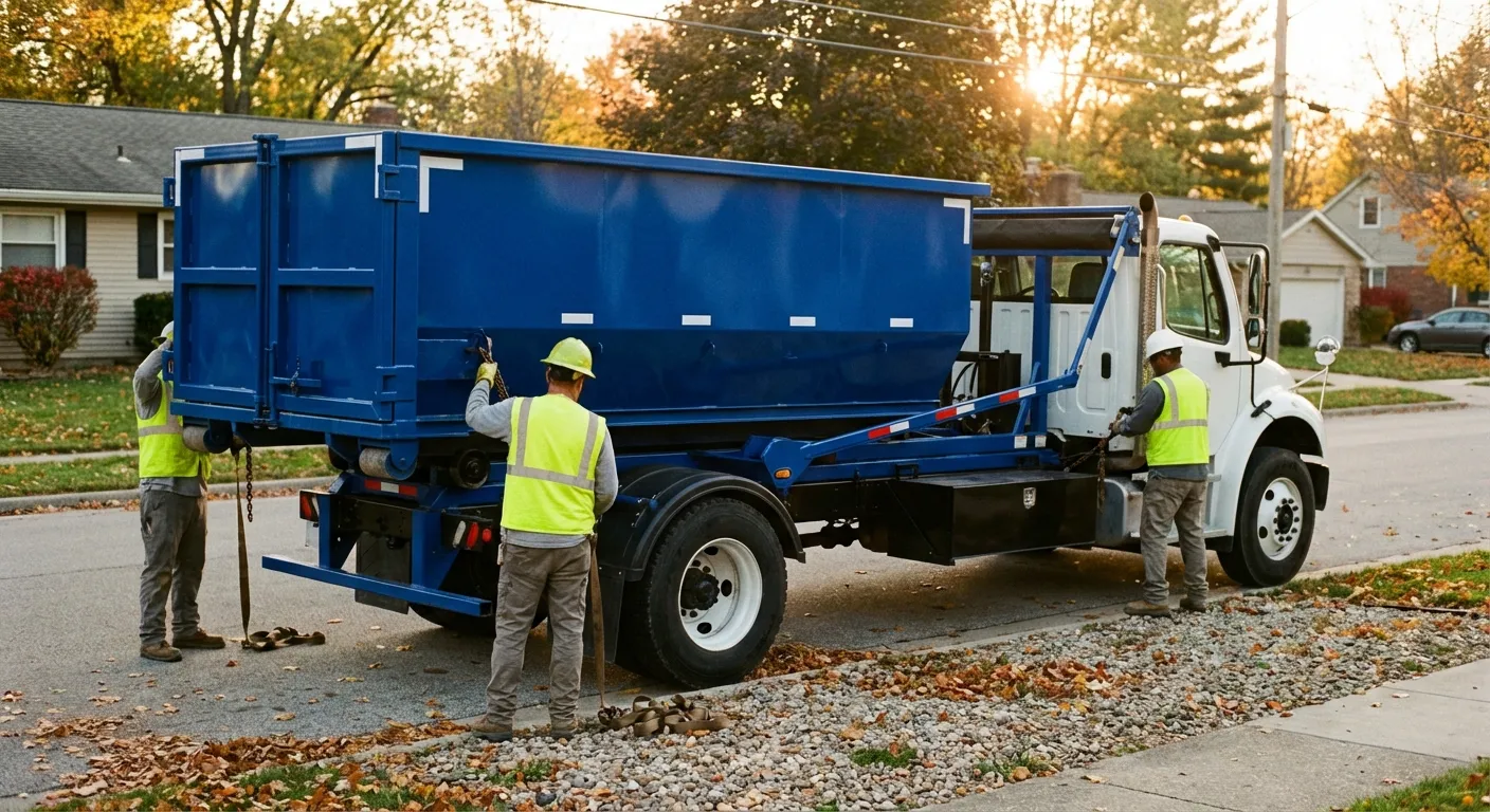 Roll-off dumpster delivery truck in Midland, TX