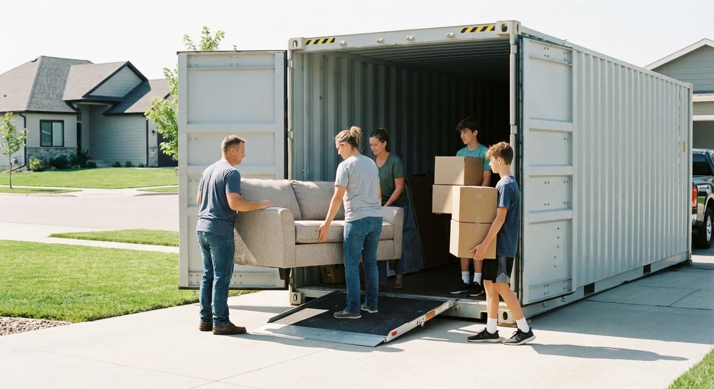 Dumpster with walk-in loading door in Midland, TX