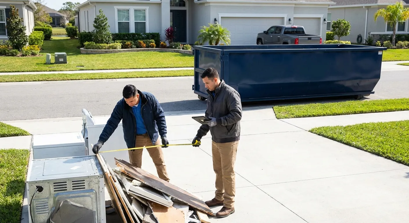 Concrete dumpster rental delivery truck in Midland, TX