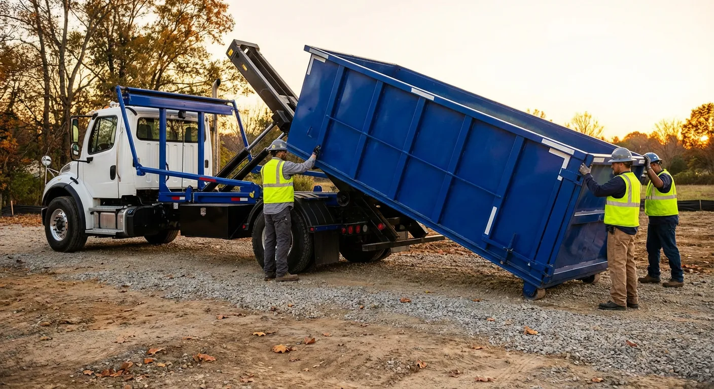 Construction dumpster delivery in Midland, TX